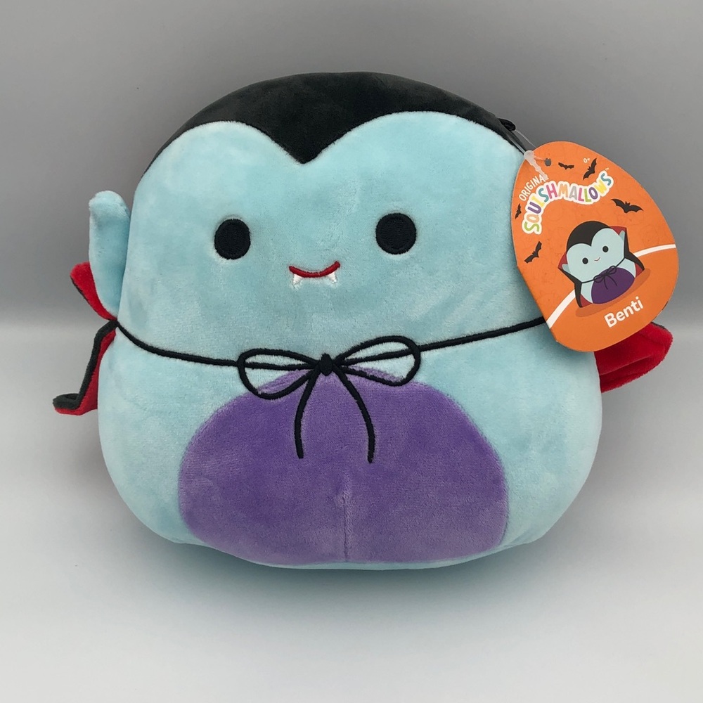Squishmallows Benti Blue and Purple Vampire Plush Halloween